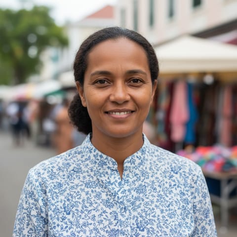 رسم توضيحي مُولَّد بالذكاء الاصطناعي يمثّل شعب Seychellese Creoles
