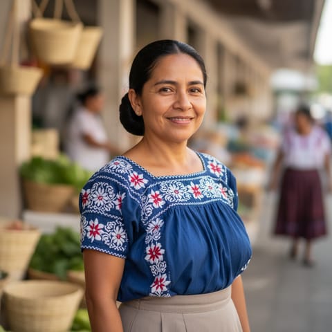 AI-generated illustration representing the Yucatec people