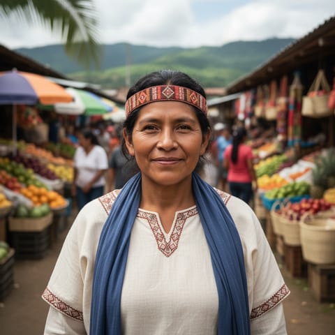 AI-generated illustration representing the Guayabero people