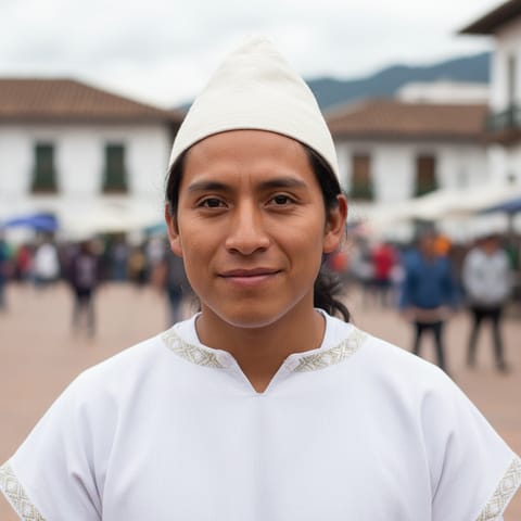 AI-generated illustration representing the Arhuaco people