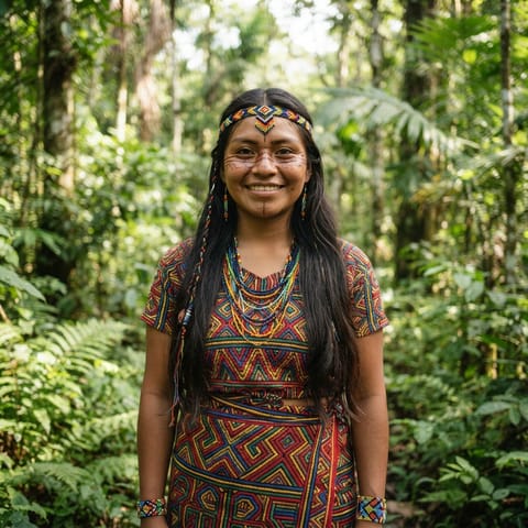 AI-generated illustration representing the Embera, Dobida people