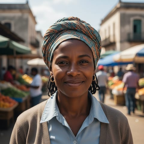 AI-generated illustration representing the Haitians people