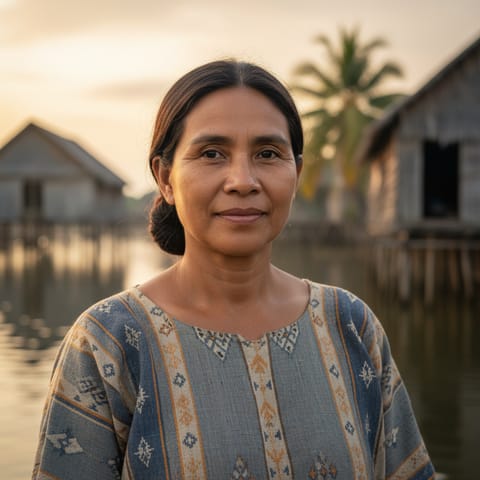 AI-generated illustration representing the Warao people