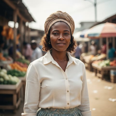 AI-generated illustration representing the Haitians people