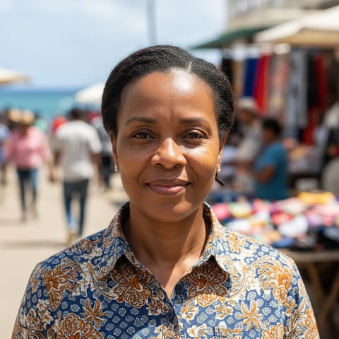 Ilustración generada por IA que representa al pueblo Afro-Kittitians