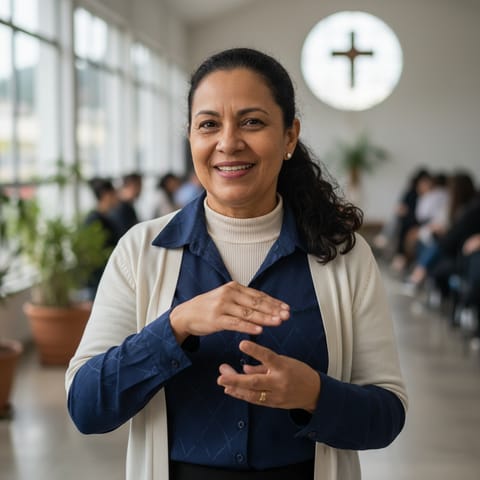 AI-generated illustration representing the Deaf Brazilians people
