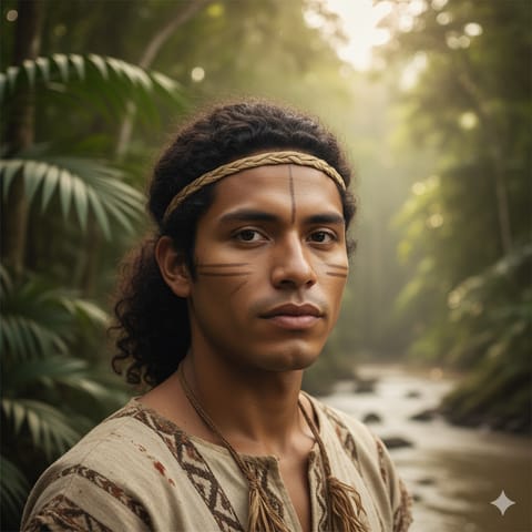AI-generated illustration representing the Desana people