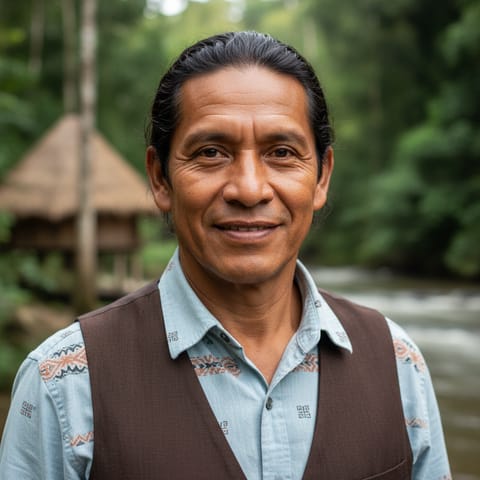 AI-generated illustration representing the Yanomami-Ninam people