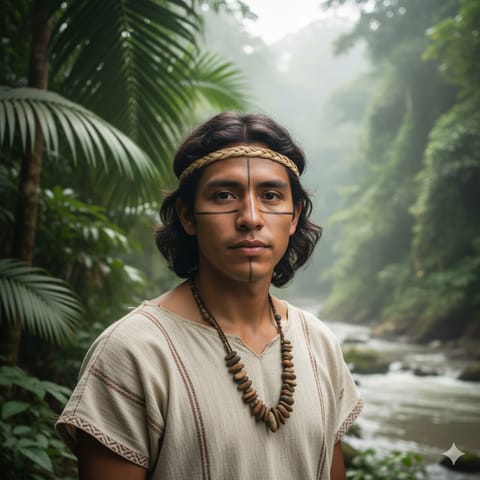 AI-generated illustration representing the Piratapuyo people