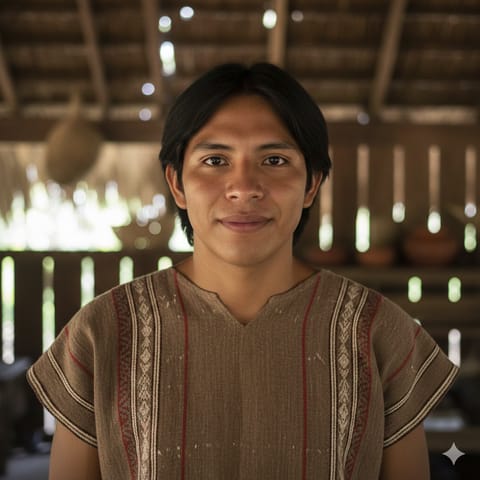 AI-generated illustration representing the Tukano people