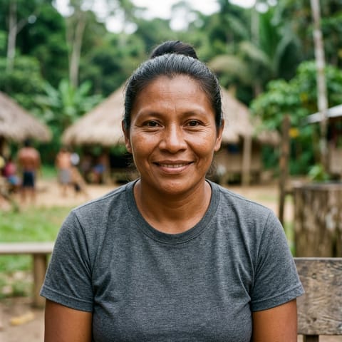 AI-generated illustration representing the Yawanawa people