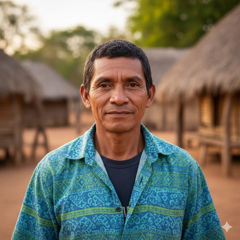 AI-generated illustration representing the Chamacocos people
