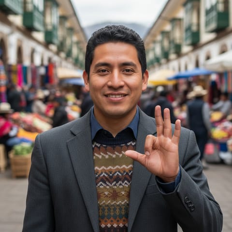 AI-generated illustration representing the Deaf Bolivians people