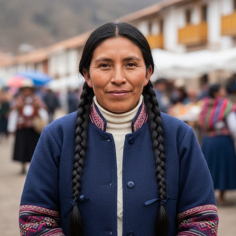 AI-generated illustration representing the South Bolivian Quechua people