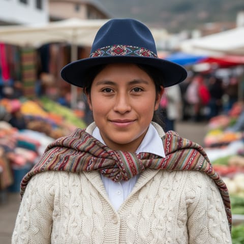 AI-generated illustration representing the Chimborazo Highland Quichua people