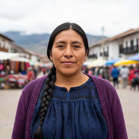 AI-generated illustration representing the Salasaca Highland Quichua people
