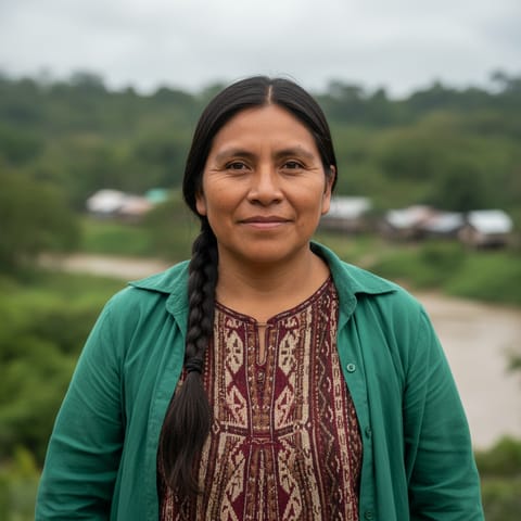 AI-generated illustration representing the Siona people