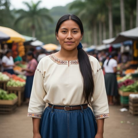 AI-generated illustration representing the Yanesha people