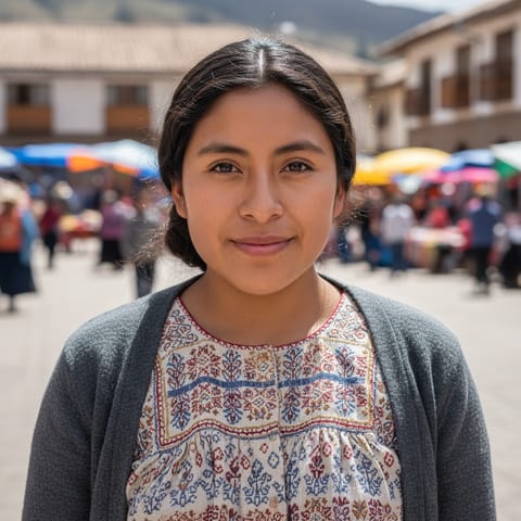 AI-generated illustration representing the Cajamarca Quechua people