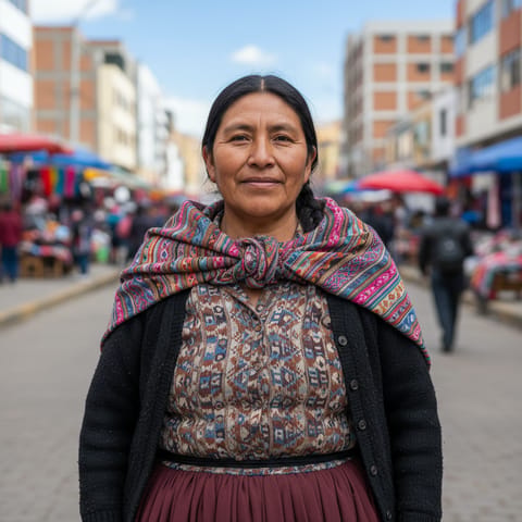 AI-generated illustration representing the Central Aymara people