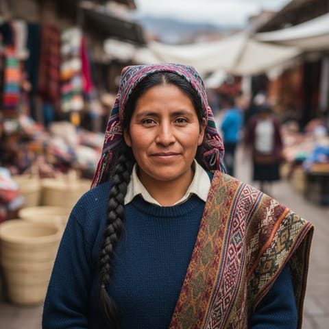 AI-generated illustration representing the Cusco Quechua people