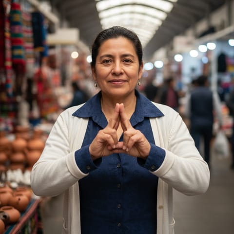 AI-generated illustration representing the Deaf Peruvians people