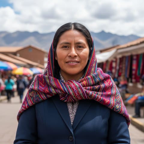 AI-generated illustration representing the Southern Huancayo Quechua people