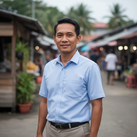 AI-generated illustration representing the Orang Seletar people