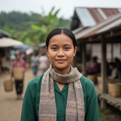 AI-generated illustration representing the Penan people