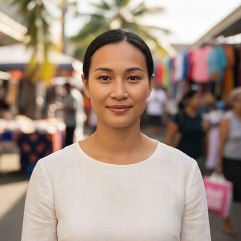 AI-generated illustration representing the Chinese-Tahitian Creoles people