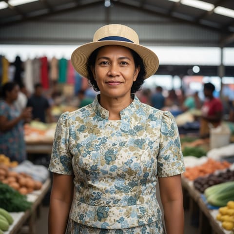 Ilustración generada por IA que representa al pueblo Tongans