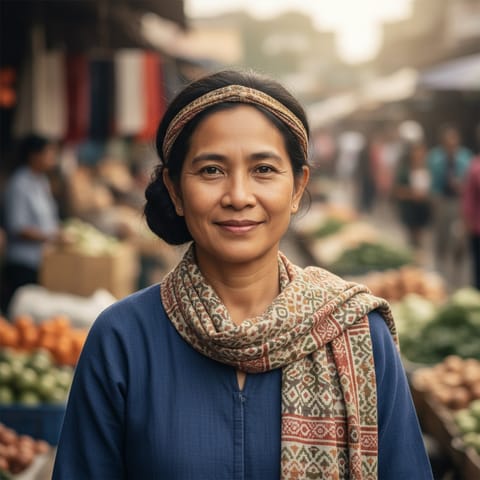 AI-generated illustration representing the Tidung people