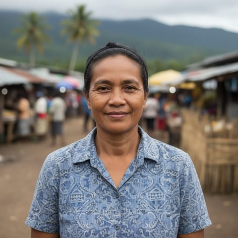 Illustration générée par IA représentant le peuple Bumbita Arapesh