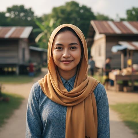 رسم توضيحي مُولَّد بالذكاء الاصطناعي يمثّل شعب Dusun Segama