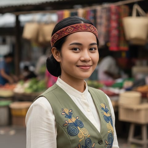 AI-generated illustration representing the Dusun -  Murut people