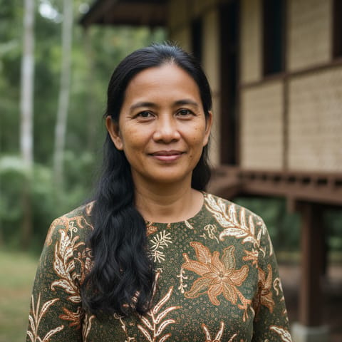 AI-generated illustration representing the Jakun people