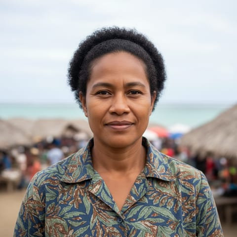 رسم توضيحي مُولَّد بالذكاء الاصطناعي يمثّل شعب Hermit Islanders