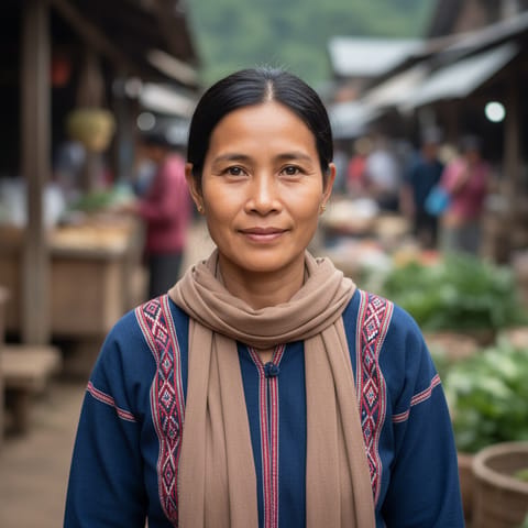AI-generated illustration representing the Jarai people
