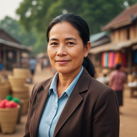 AI-generated illustration representing the Kroeung people