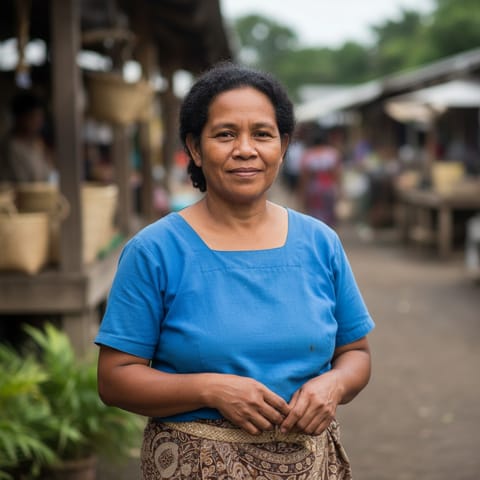 Ilustración generada por IA que representa al pueblo Kalou
