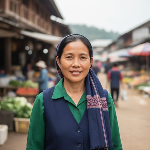 AI-generated illustration representing the Akha Luma people