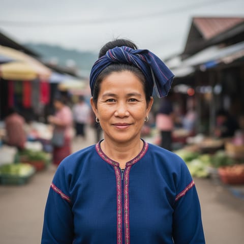 AI-generated illustration representing the Akha people