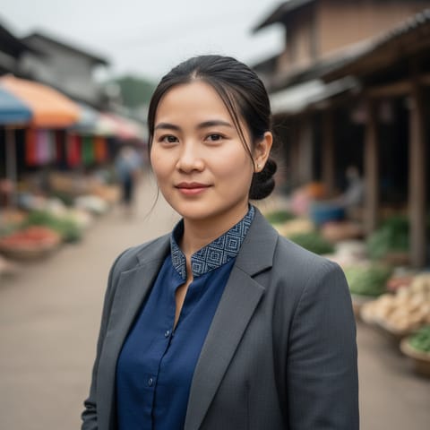 AI-generated illustration representing the Hmong Njua people