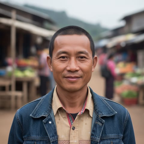 AI-generated illustration representing the Lahu Shi people