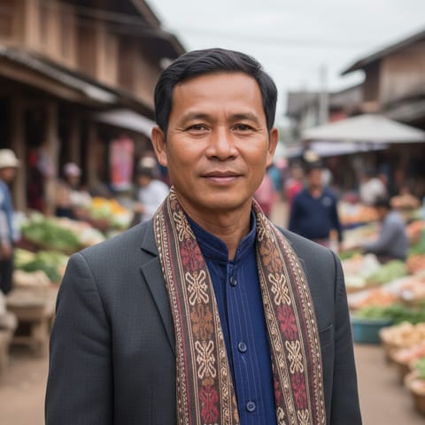 AI-generated illustration representing the Black Thai people