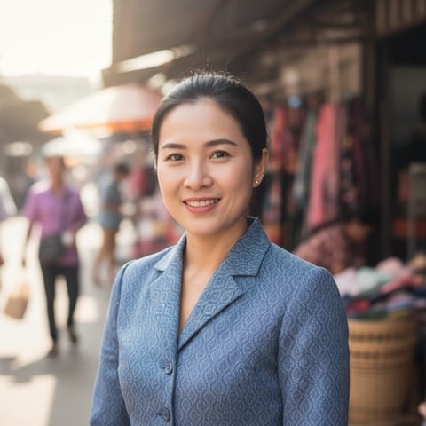 AI-generated illustration representing the Northern Thai people