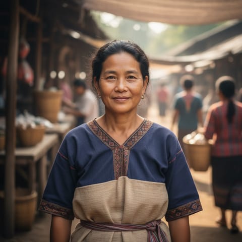 AI-generated illustration representing the Talieng people