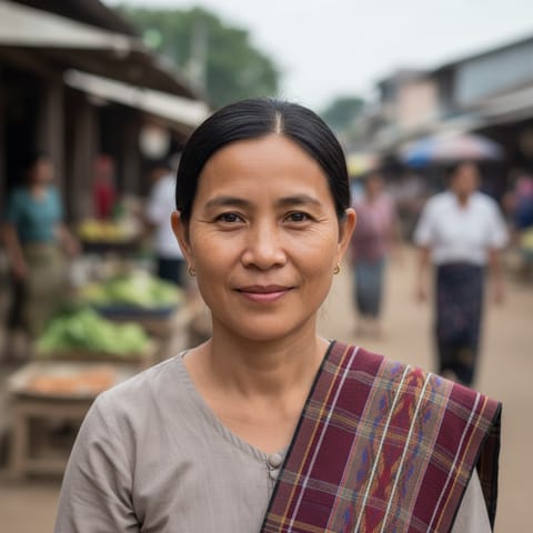 AI-generated illustration representing the Blang people