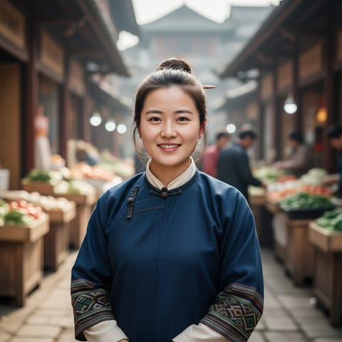 AI-generated illustration representing the Sanqiao people