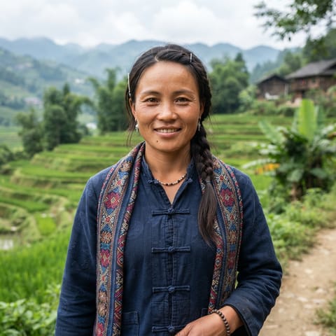 AI-generated illustration representing the Guibei Zhuang people